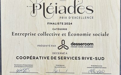 La Coopérative de services Rive-Sud gagnante du prix d’excellence dans la catégorie Entreprise collective et Économie sociale